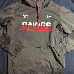 Nike Gray and Red Georgia Bulldogs Men's Sideline Hoodie Size Small